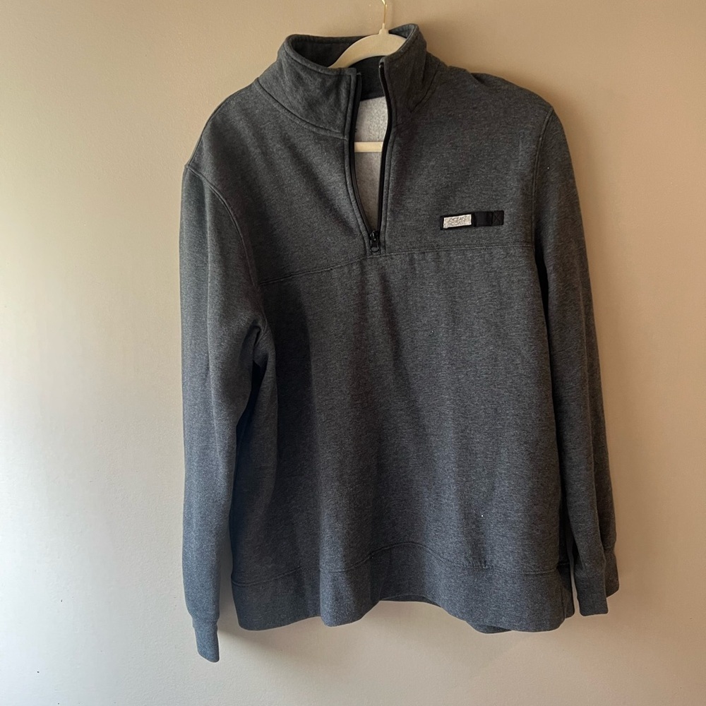 Ocean + Coast Men’s Charcoal Quarter-Zip Pullover Sweater